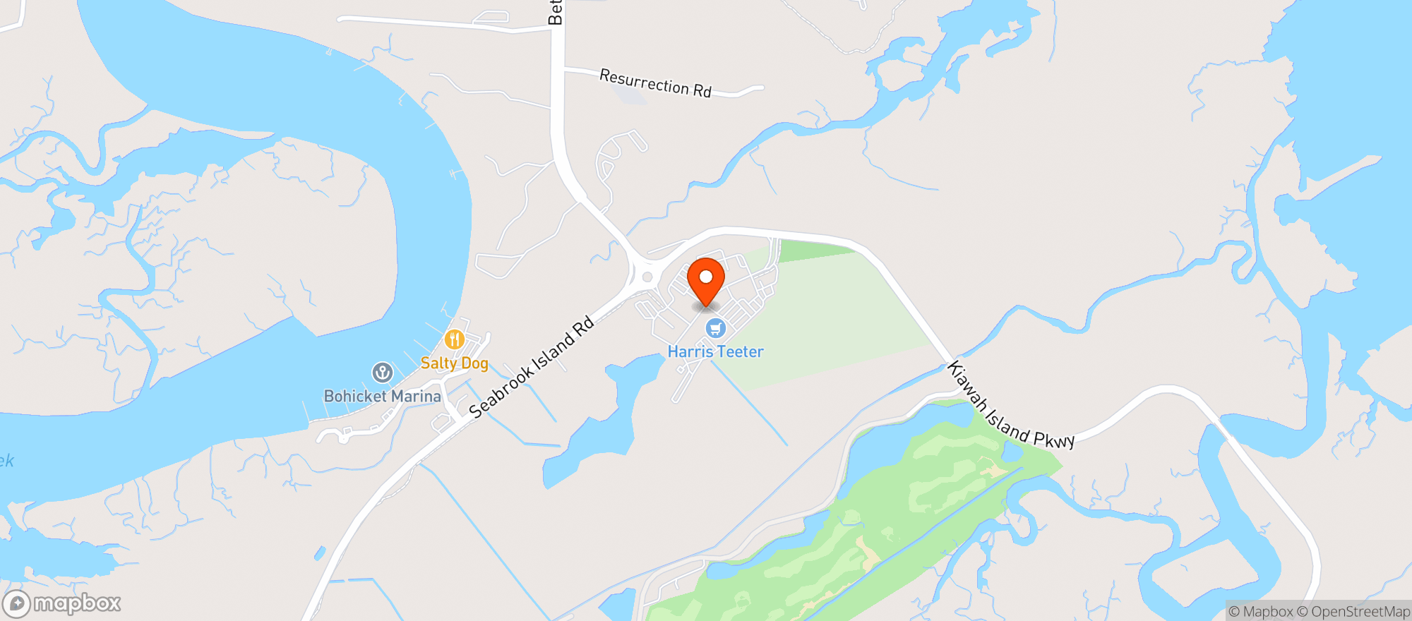 Map showing HARRIS TEETER (FRESHFIELDS)