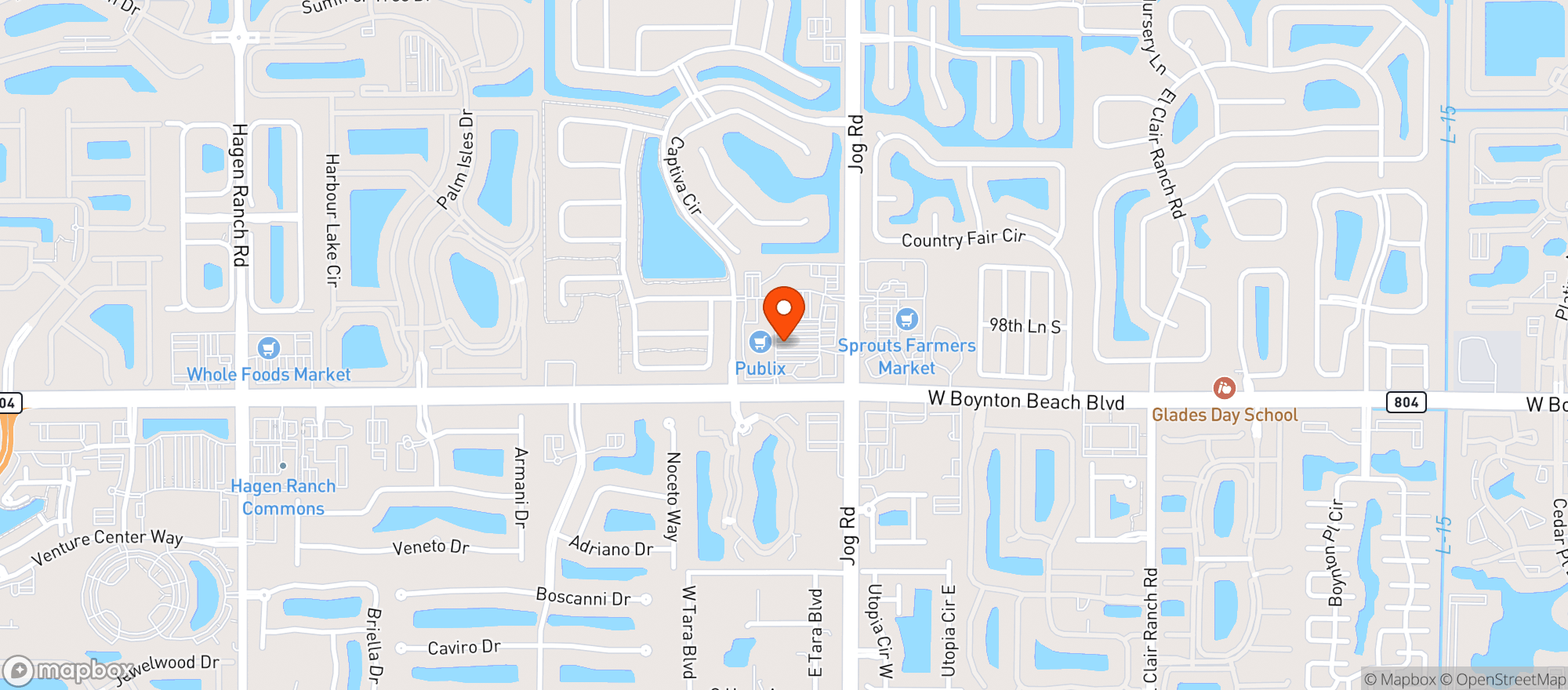 Map showing Publix