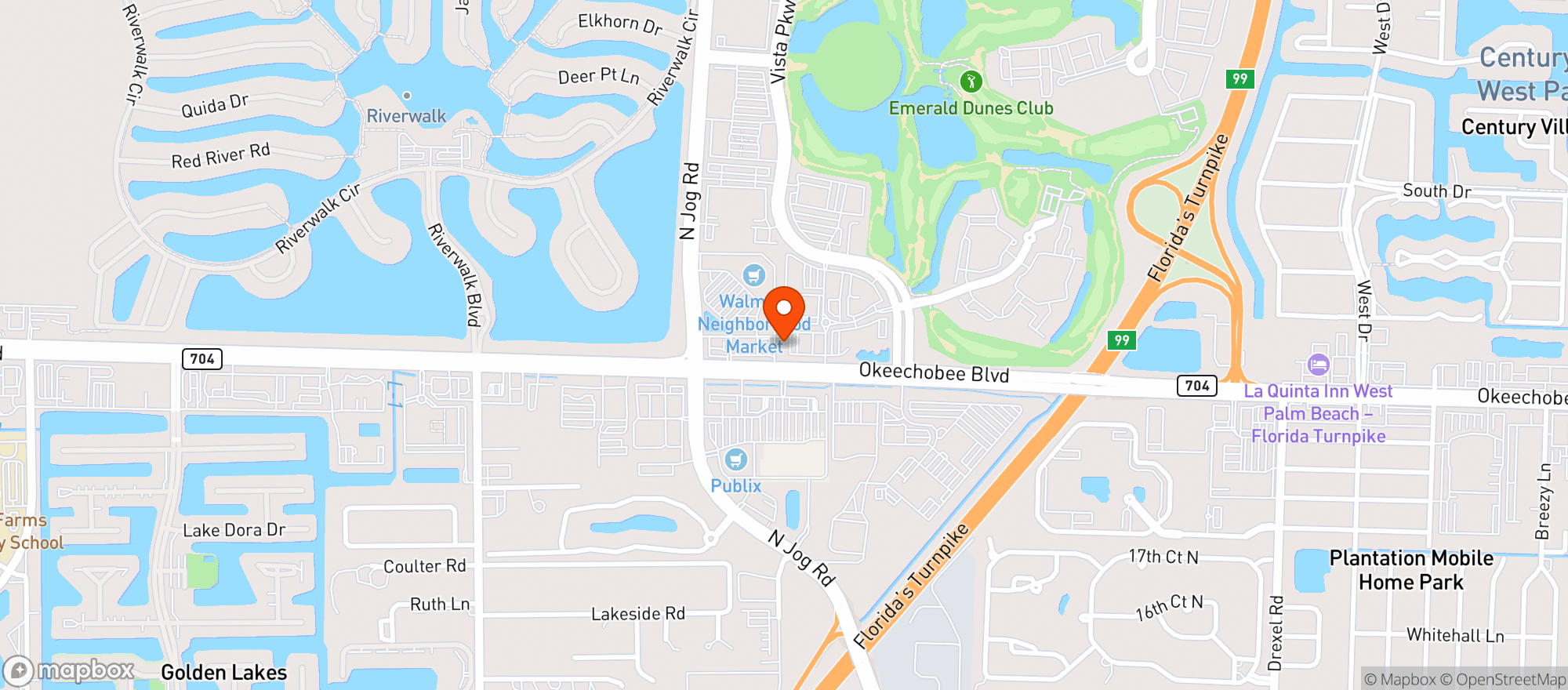 Map showing Duffys Sports Grill