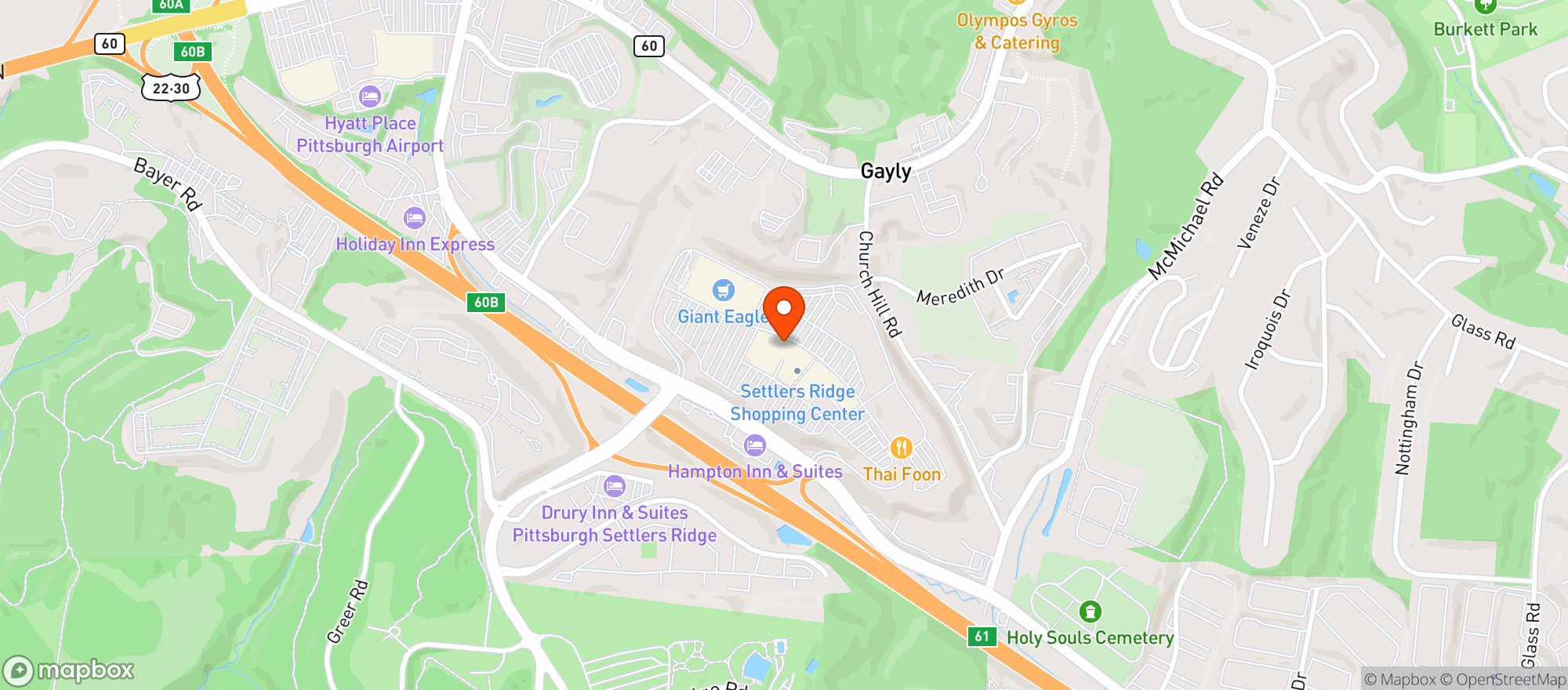 Map showing Gnc