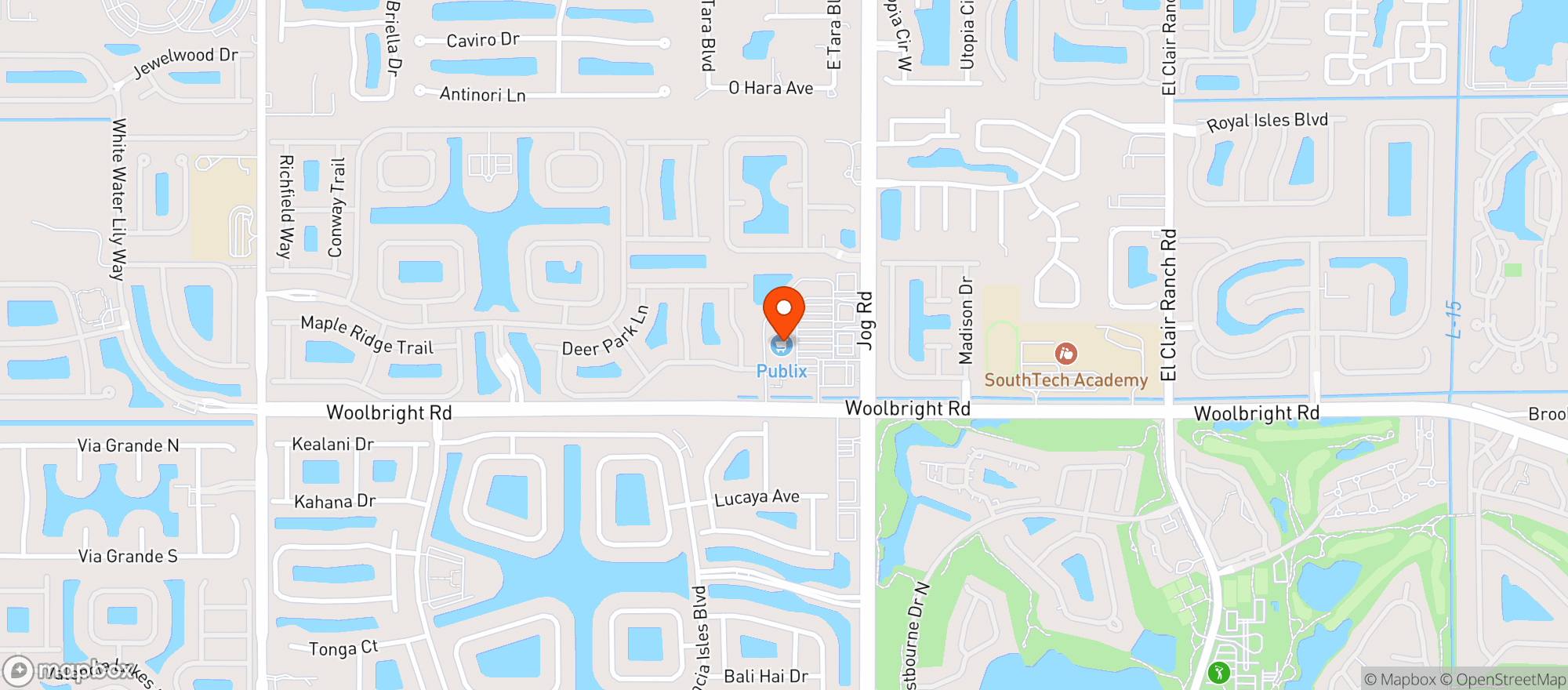 Map showing Publix