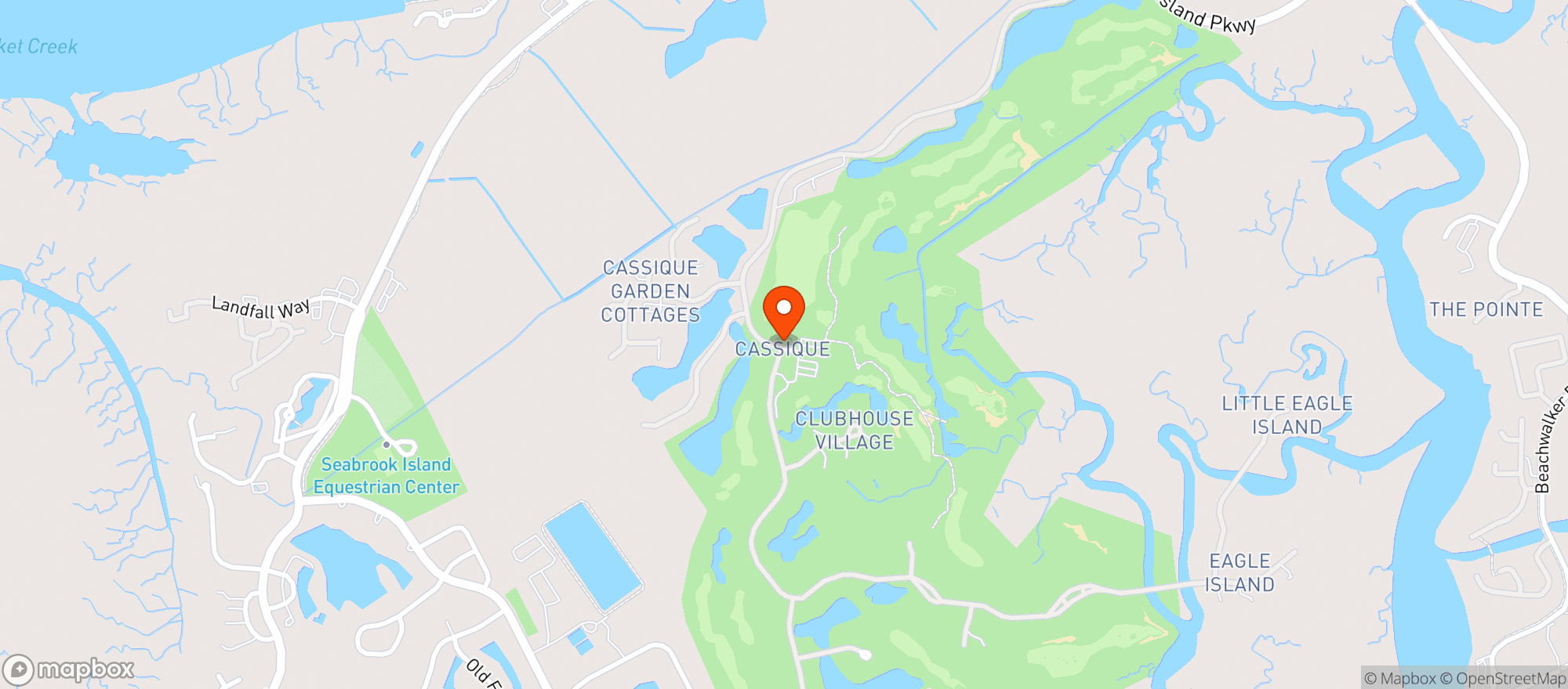 Map showing Kiawah Island Club - Cassique