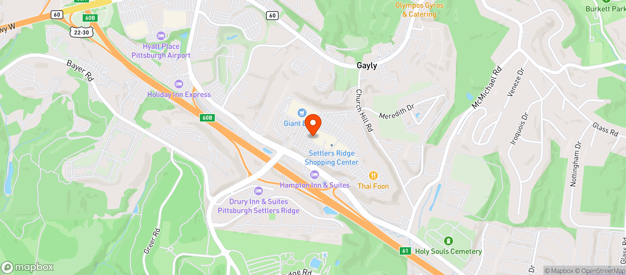 Map showing Vitamin Shoppe - Robinson