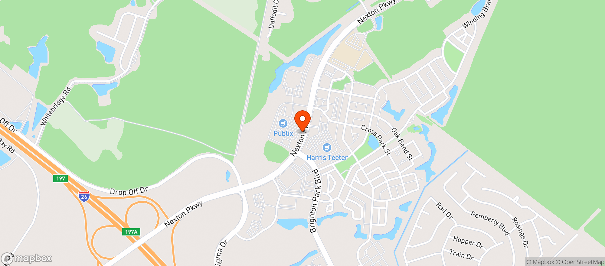 Map showing Woodhaven