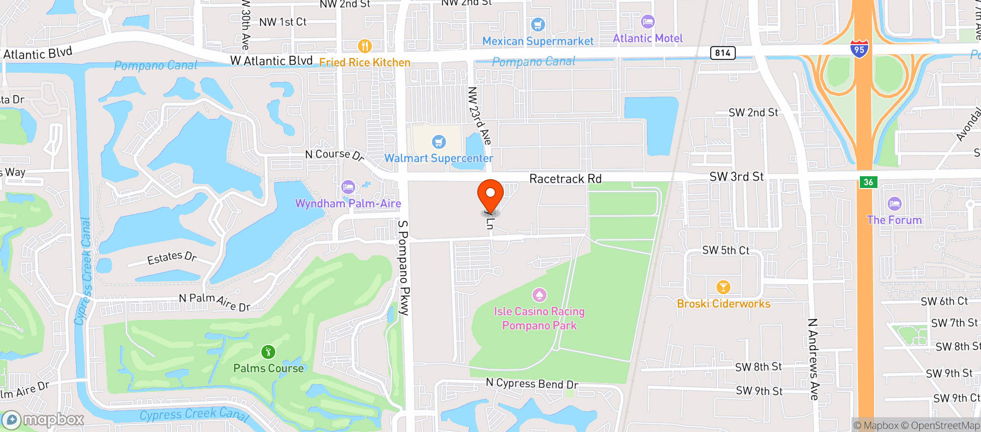 Map showing Topgolf