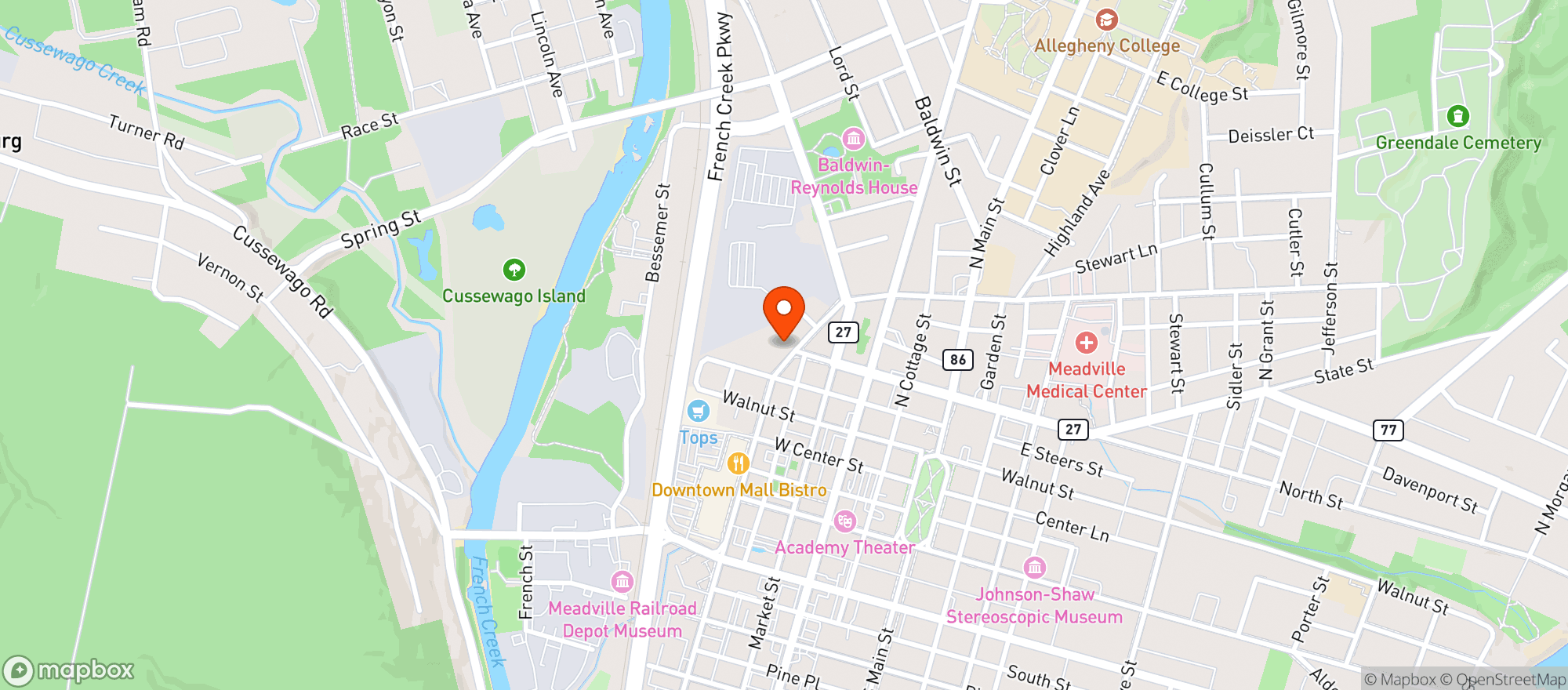 Map showing SHERRY DIST DRIVE-THRU #02695