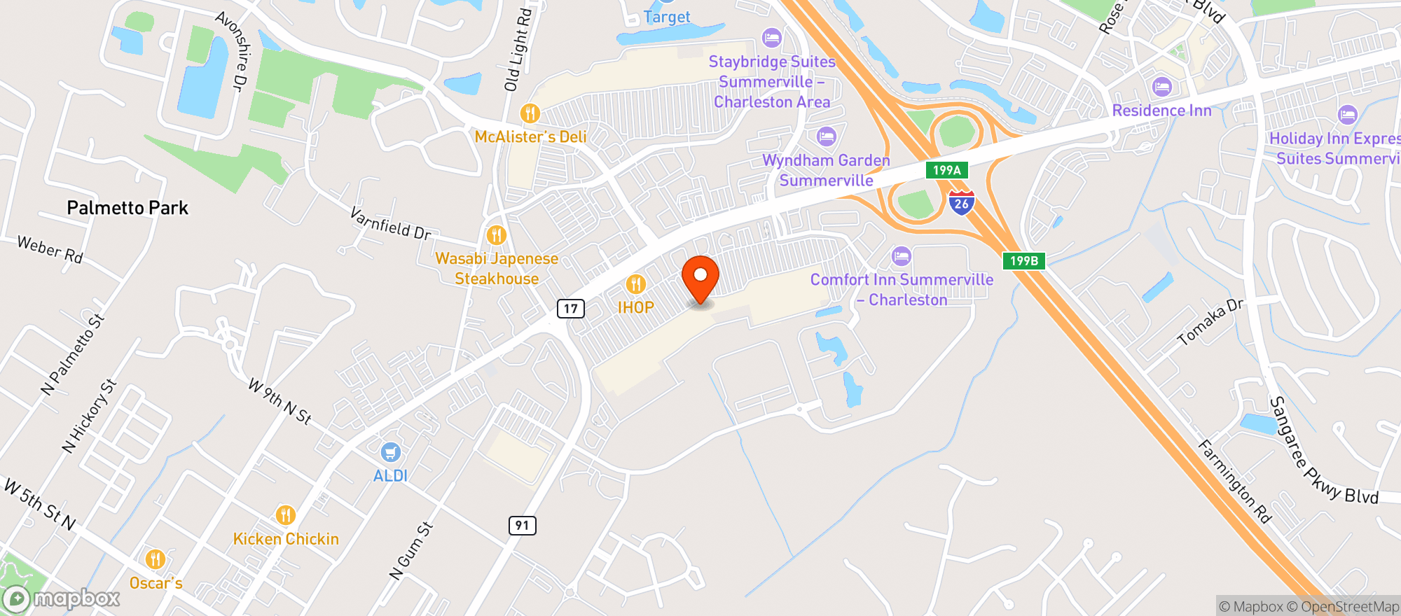 Map showing Gnc