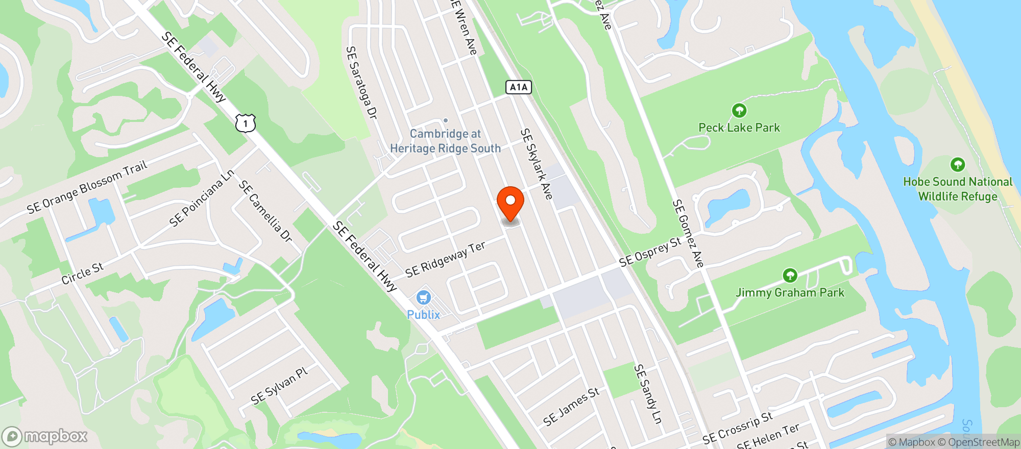 Map showing Publix