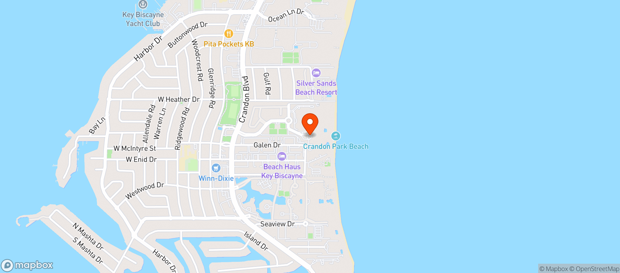 Map showing Ritz Carlton
