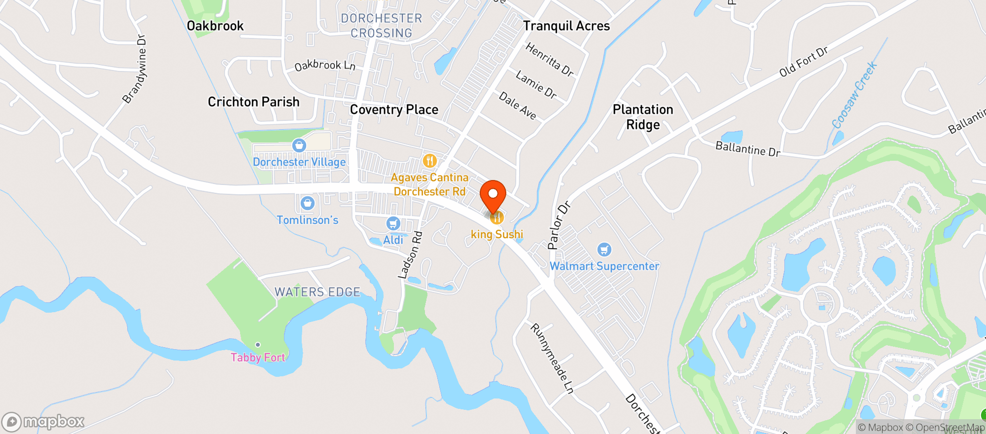 Map showing ECIG DORCHESTER ROAD  
