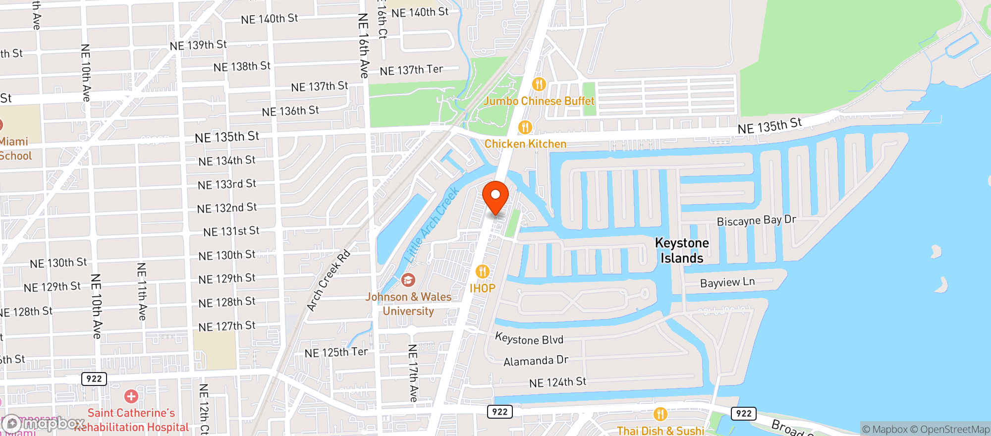 Map showing BIG DADDY'S WINE AND LIQUOR - NORTH MIAMI