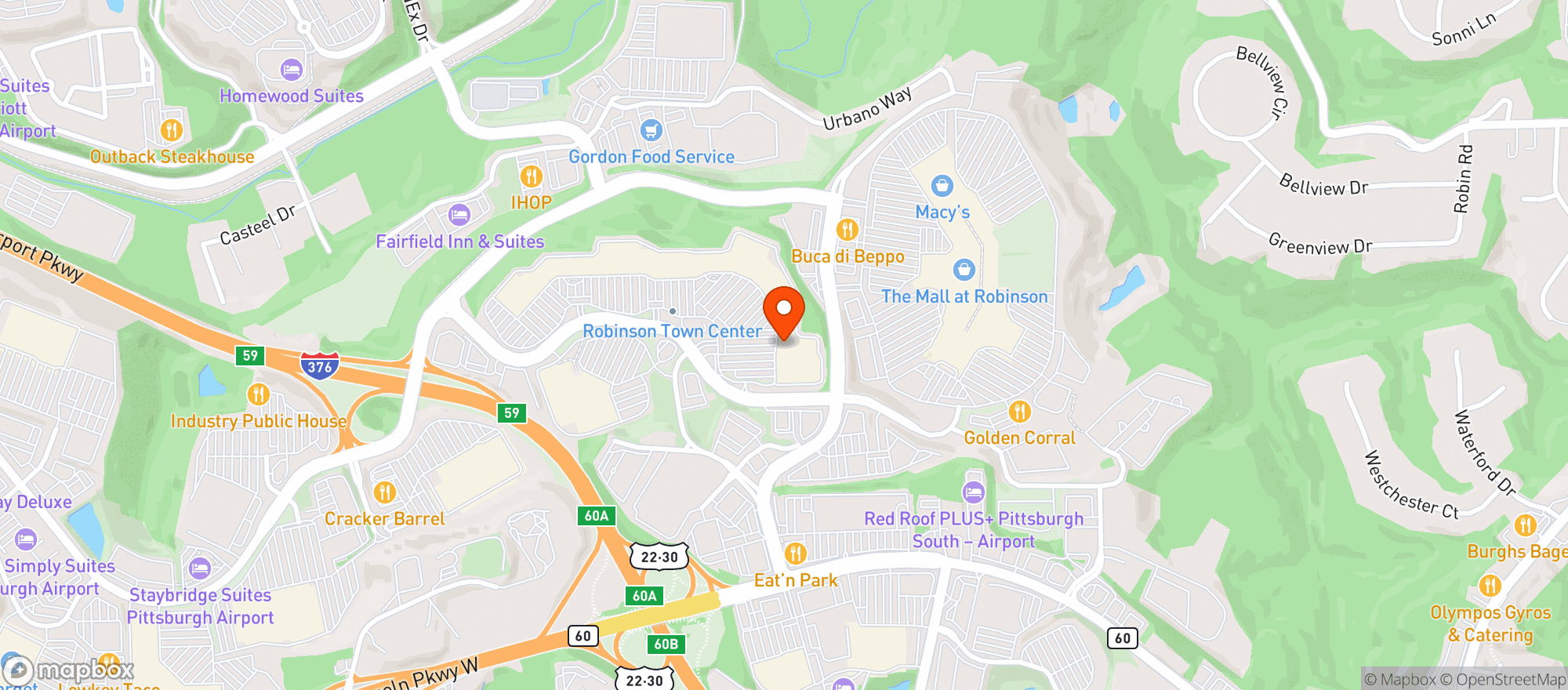 Map showing HOUSE OF BREWS