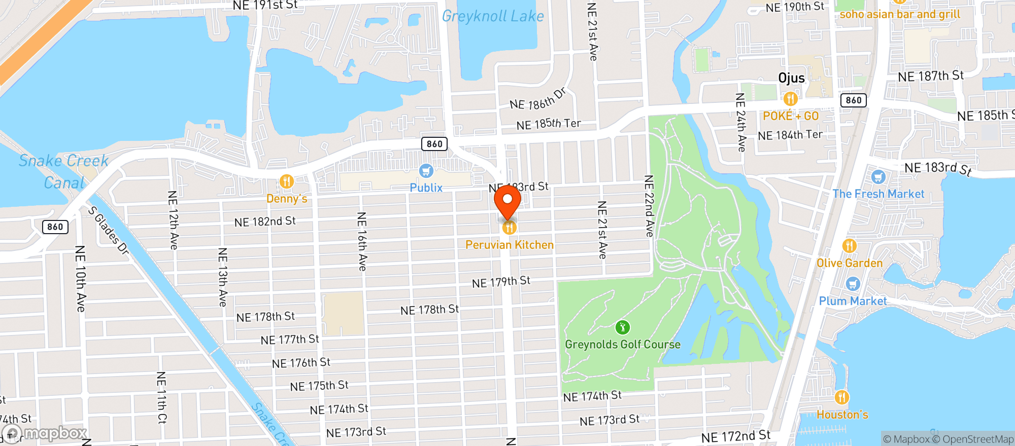 Map showing Stop & Save