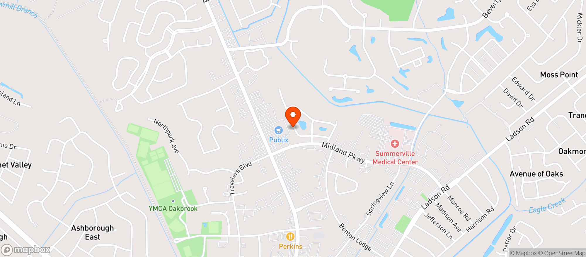 Map showing Publix