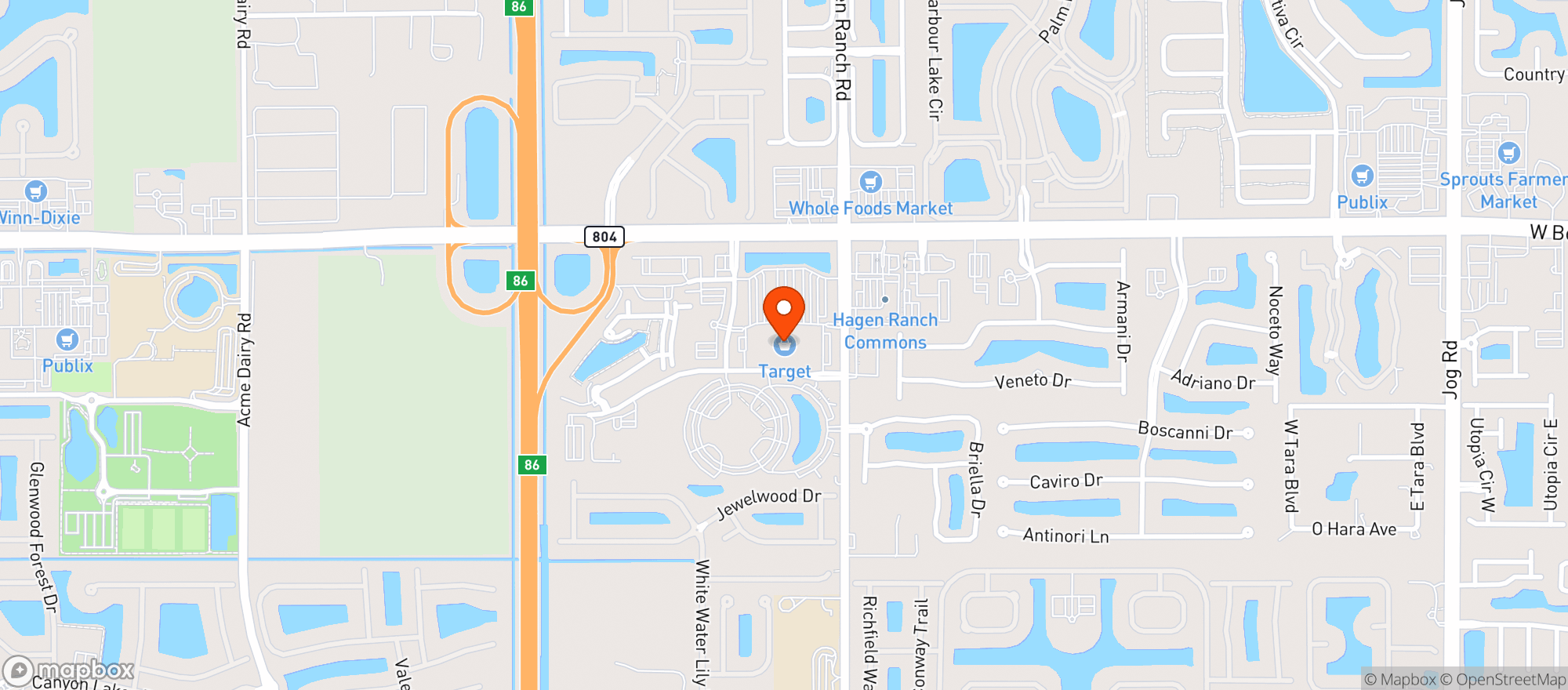 Map showing Target