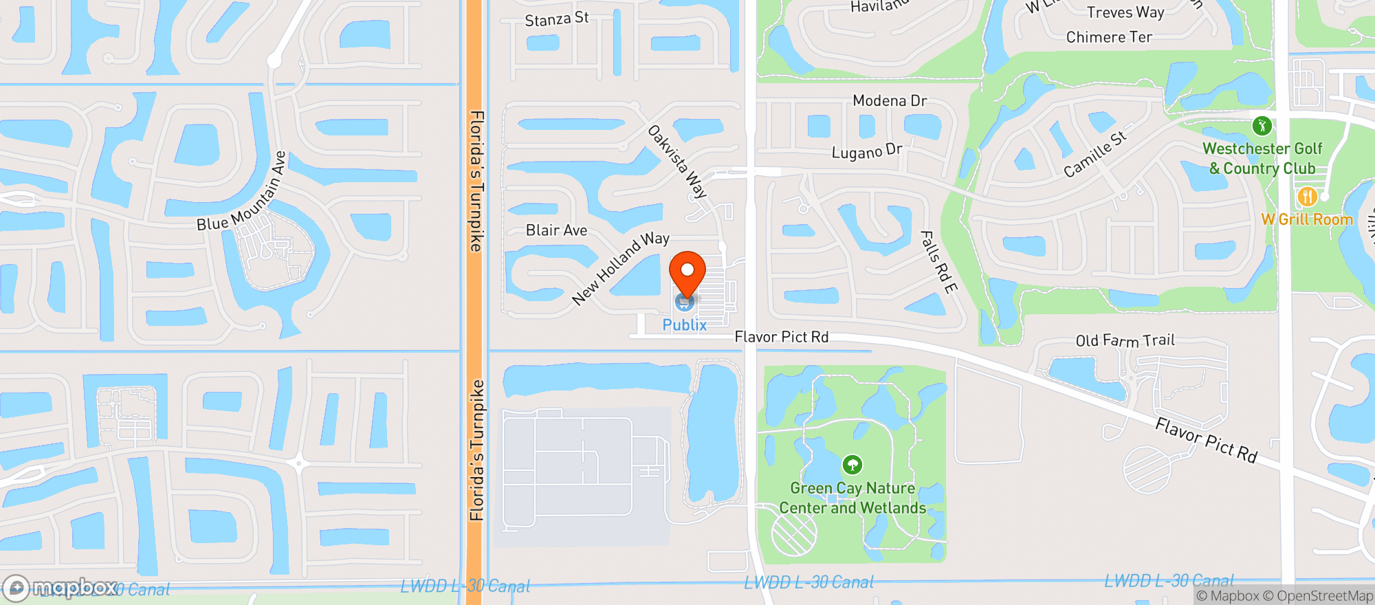 Map showing Publix