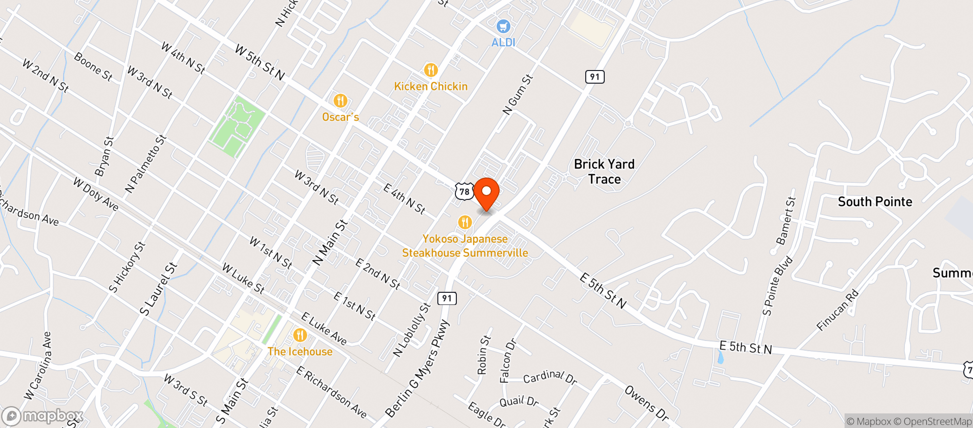 Map showing Sm Tobacco & Vape - Summerville (ch