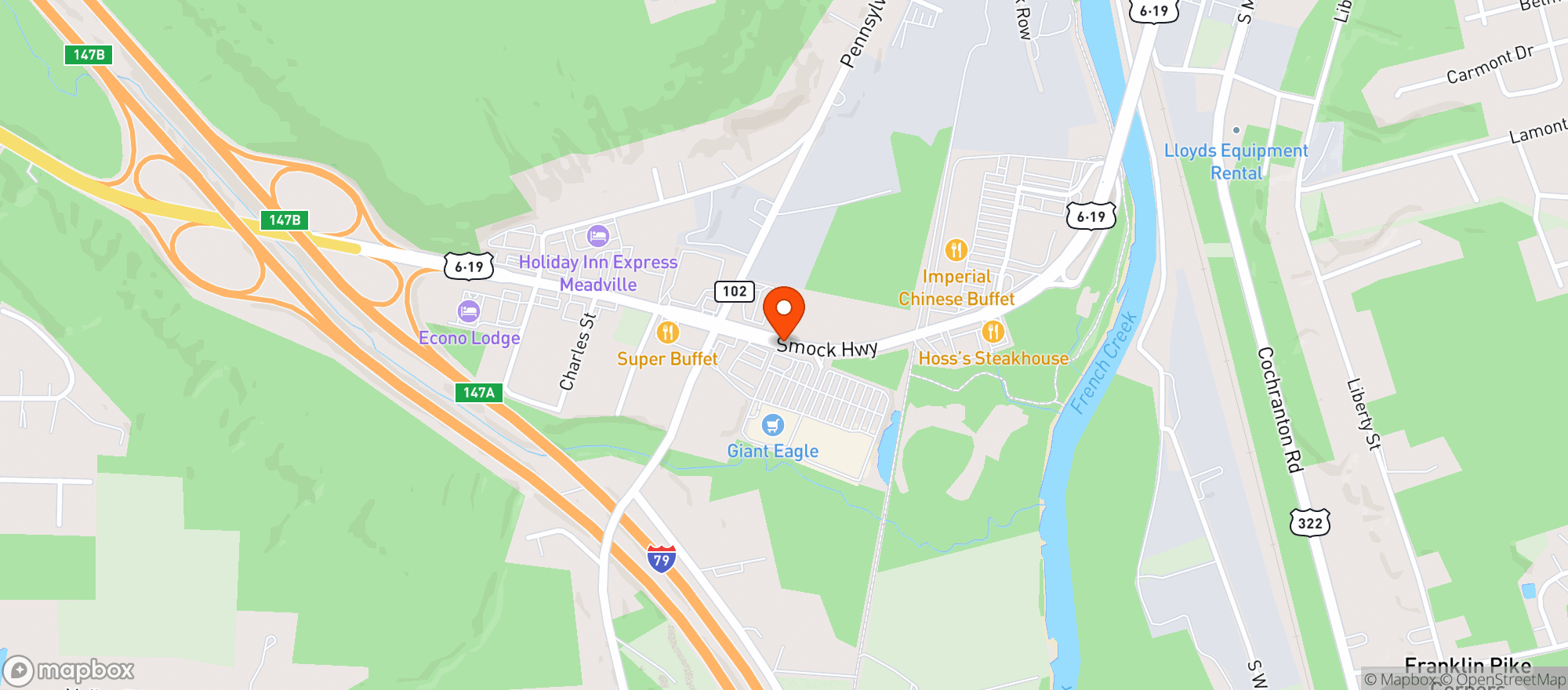 Map showing Giant Eagle
