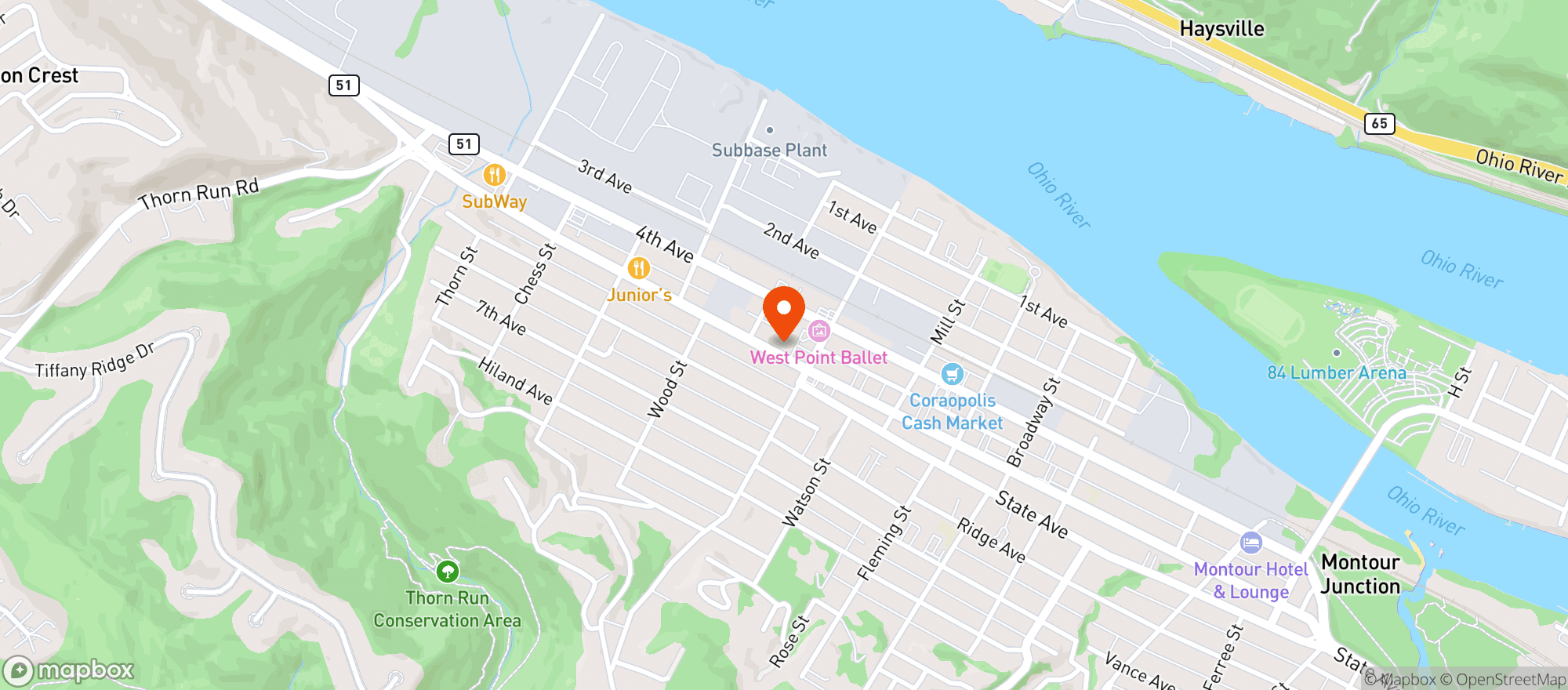 Map showing Zeke & Son Contractors Roofing & Siding Specialists