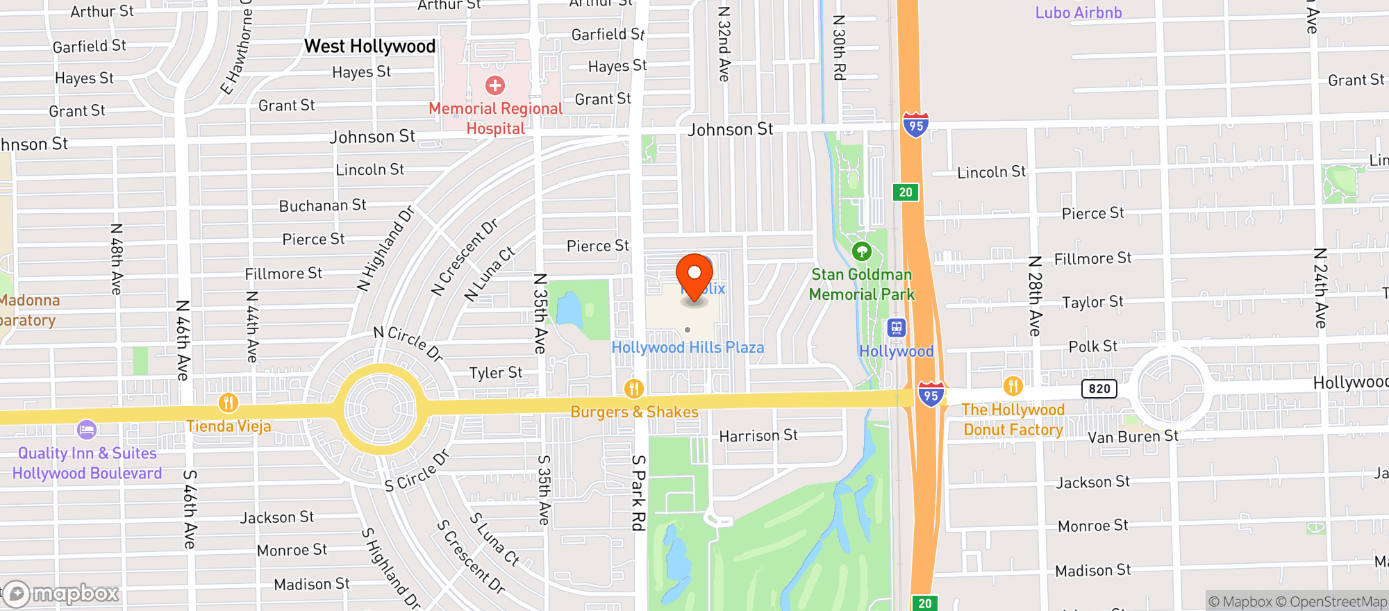 Map showing Publix