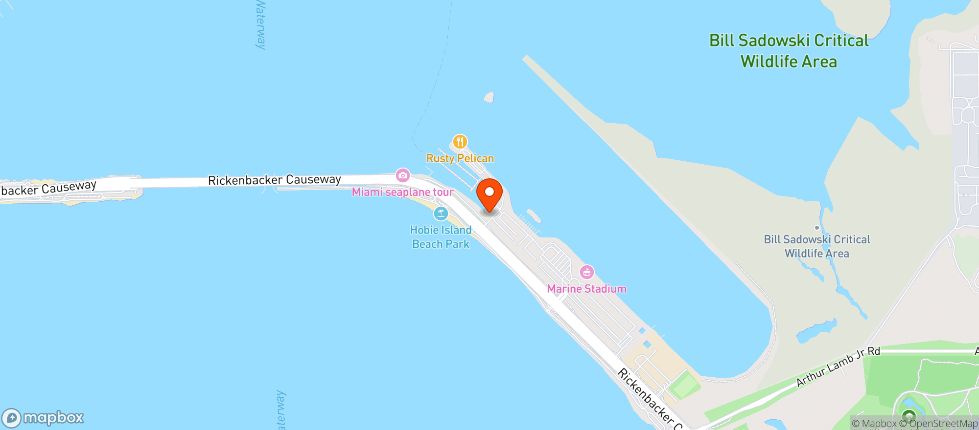 Map showing Gramps Getaway