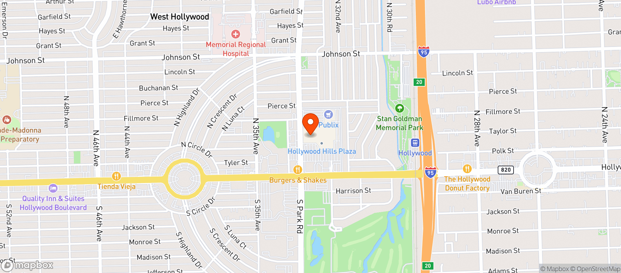 Map showing Target Store