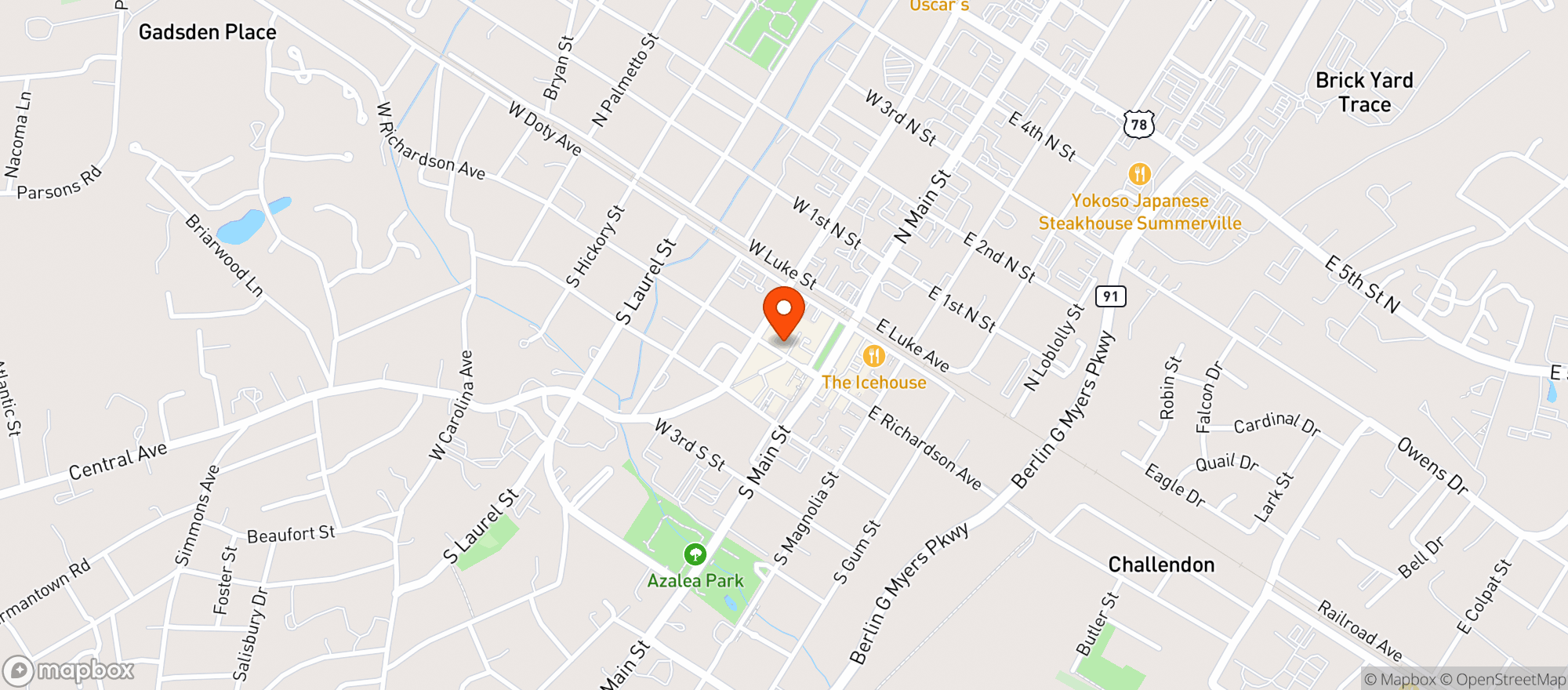 Map showing Montreux Bar & Grill