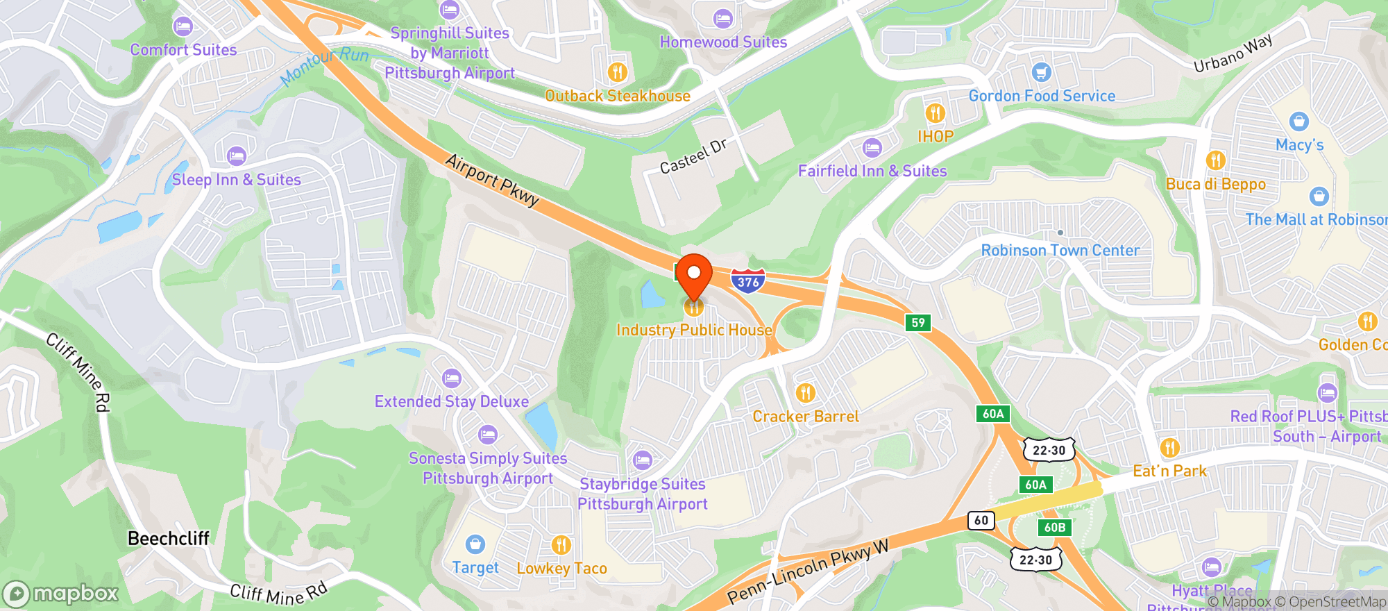 Map showing Industry Public Robinson