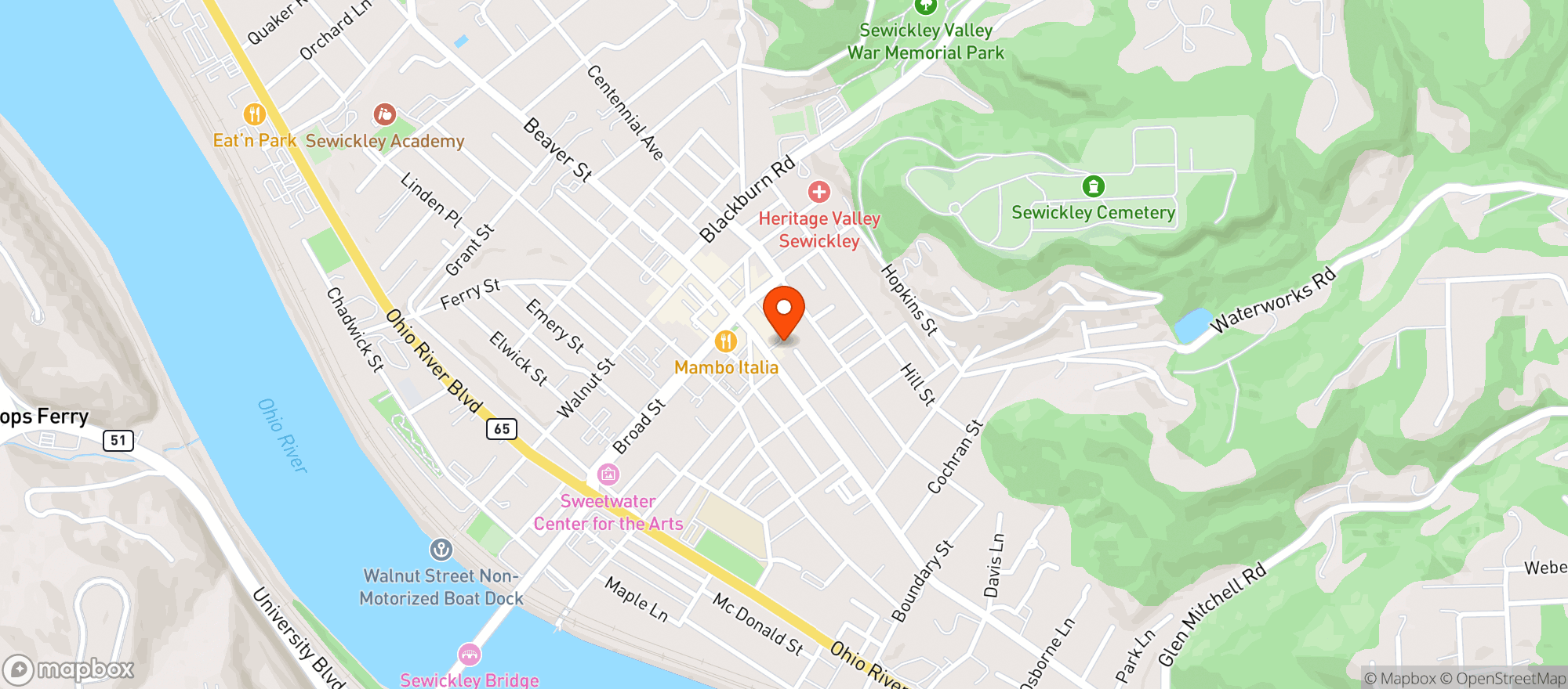 Map showing Mic's