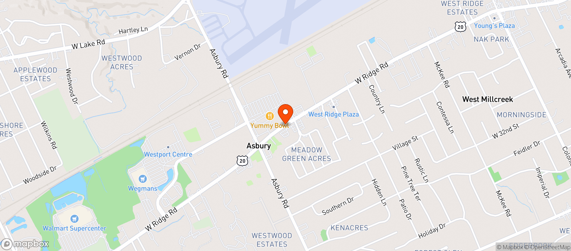 Map showing U Pick 6 Public House