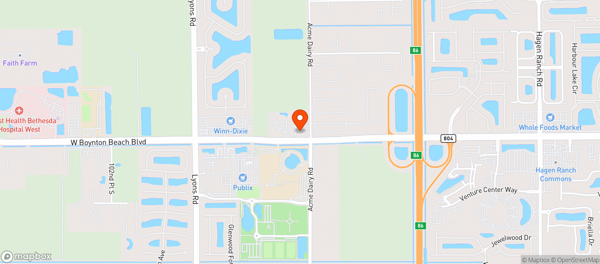 Map showing ABC Fine Wine & Spirits