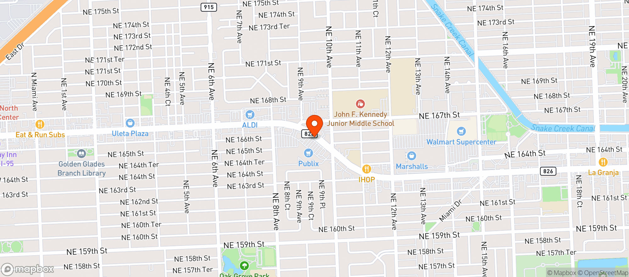Map showing Publix Super Market