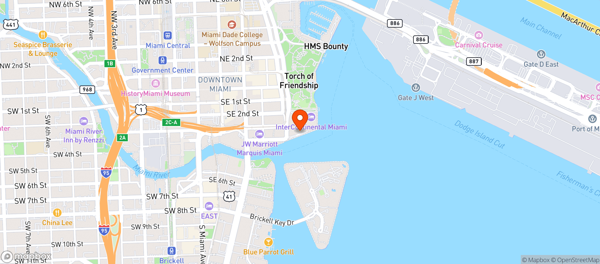 Map showing One Miami Market