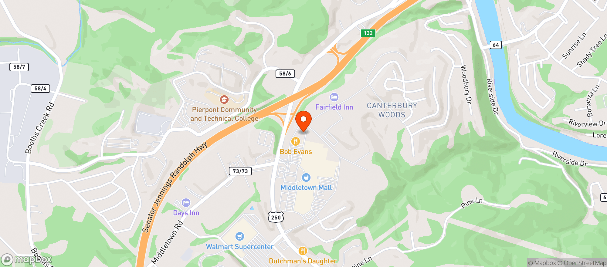 Map showing Gnc