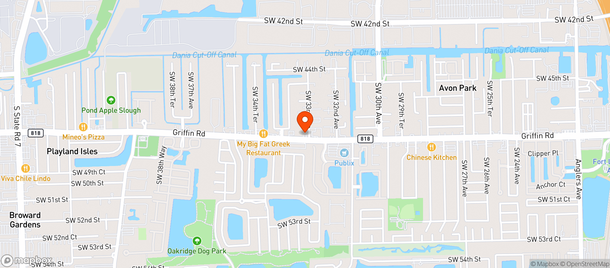 Map showing Rookies Ale House #0
