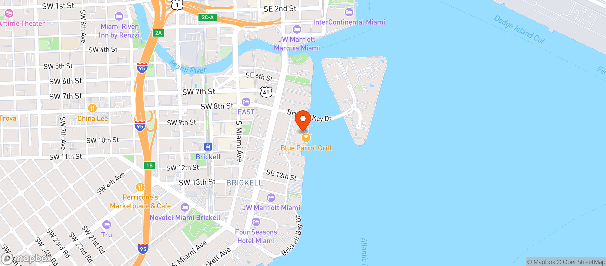 Map showing Cafe Ambassadors