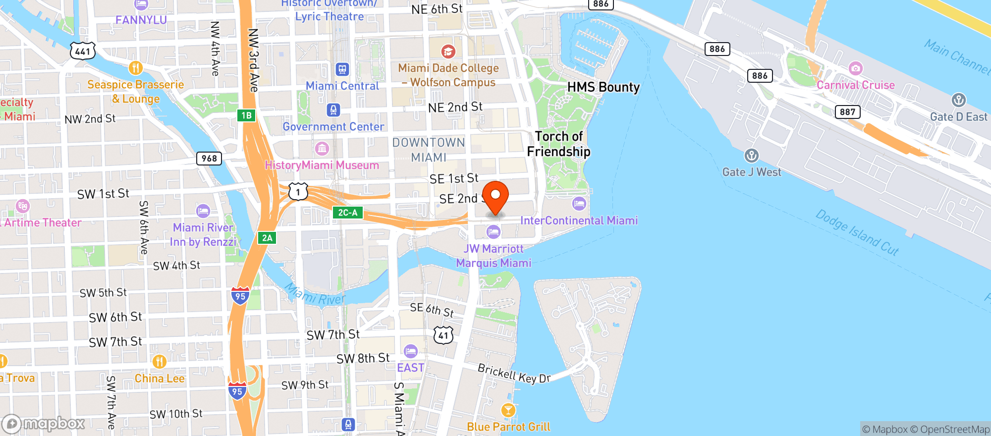 Map showing Whole Foods Market