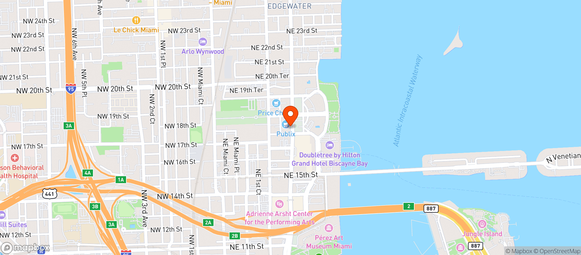 Map showing Publix