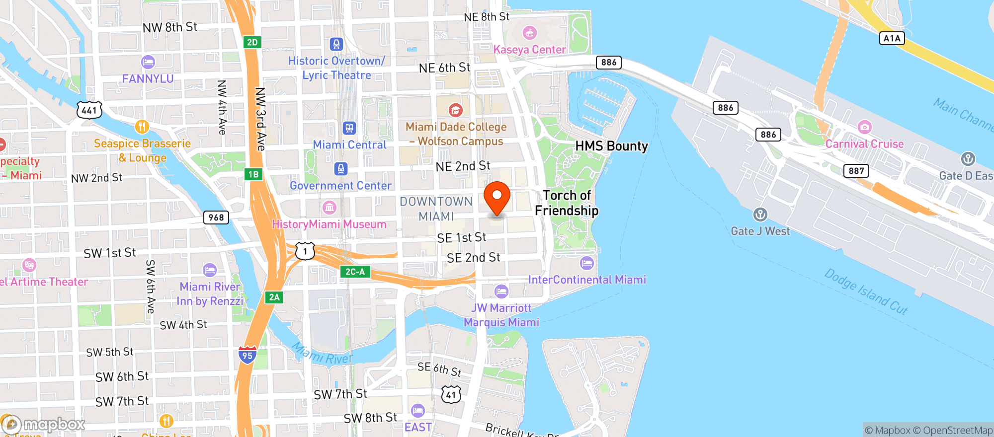 Map showing CITY SMOKE SHOP