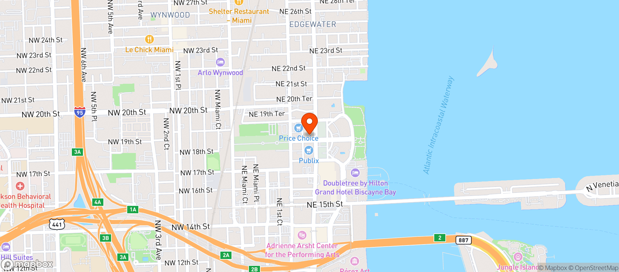 Map showing ALPY SMOKE SHOP