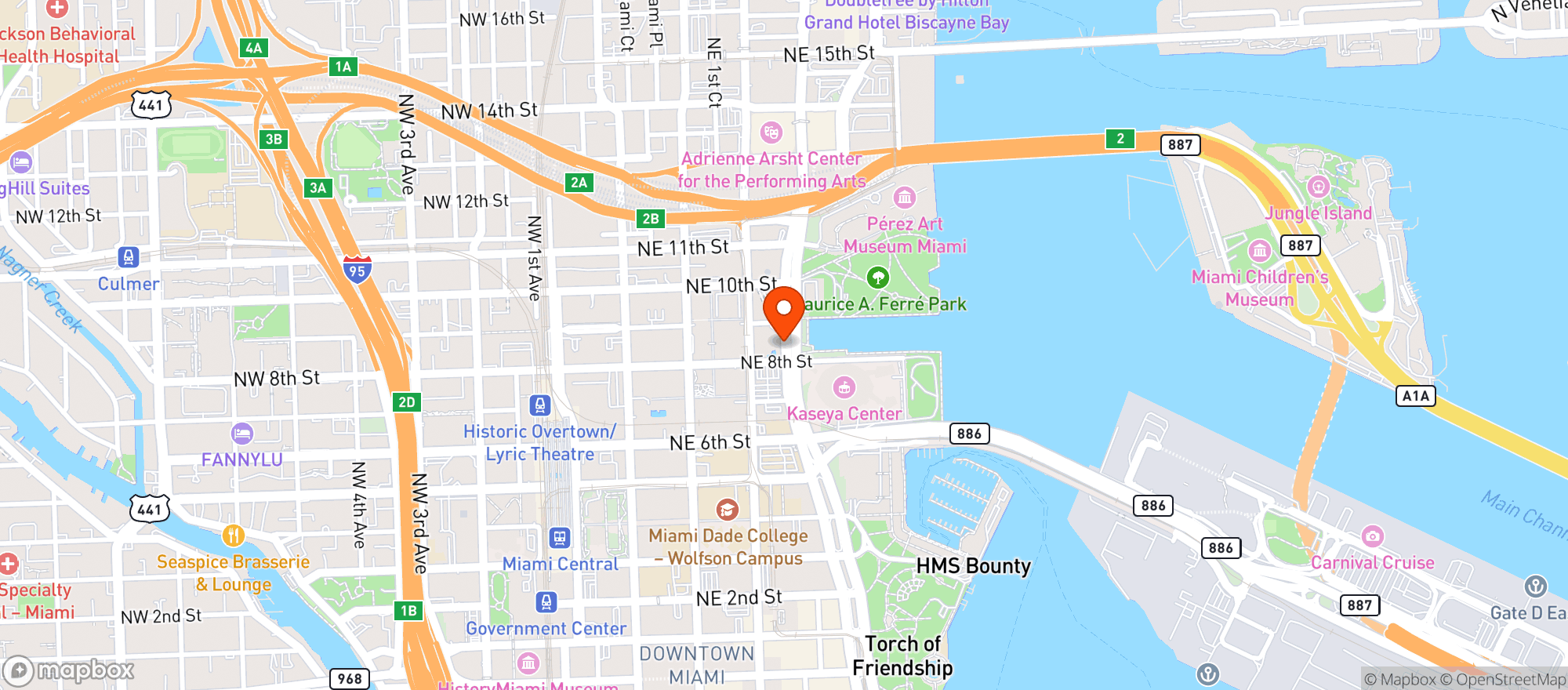 Map showing Cvs