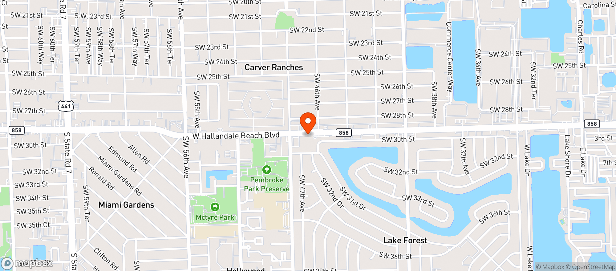Map showing J&J Smoke Shop