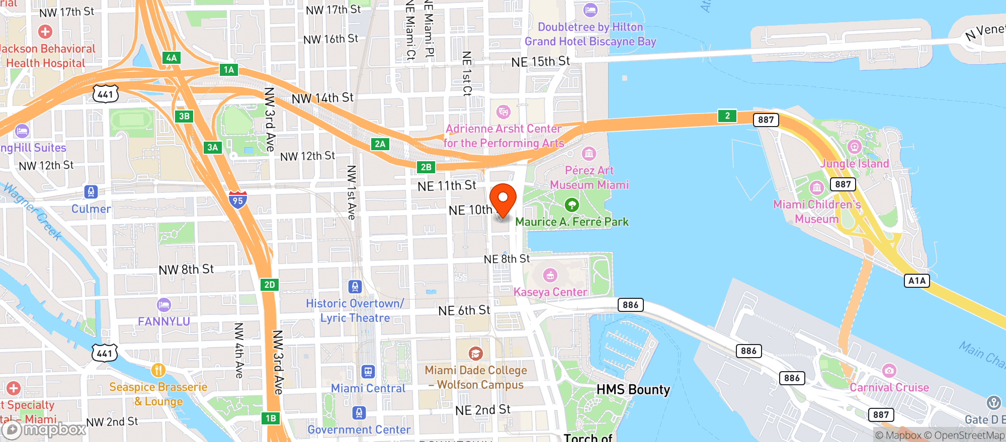 Map showing Craft Bayside