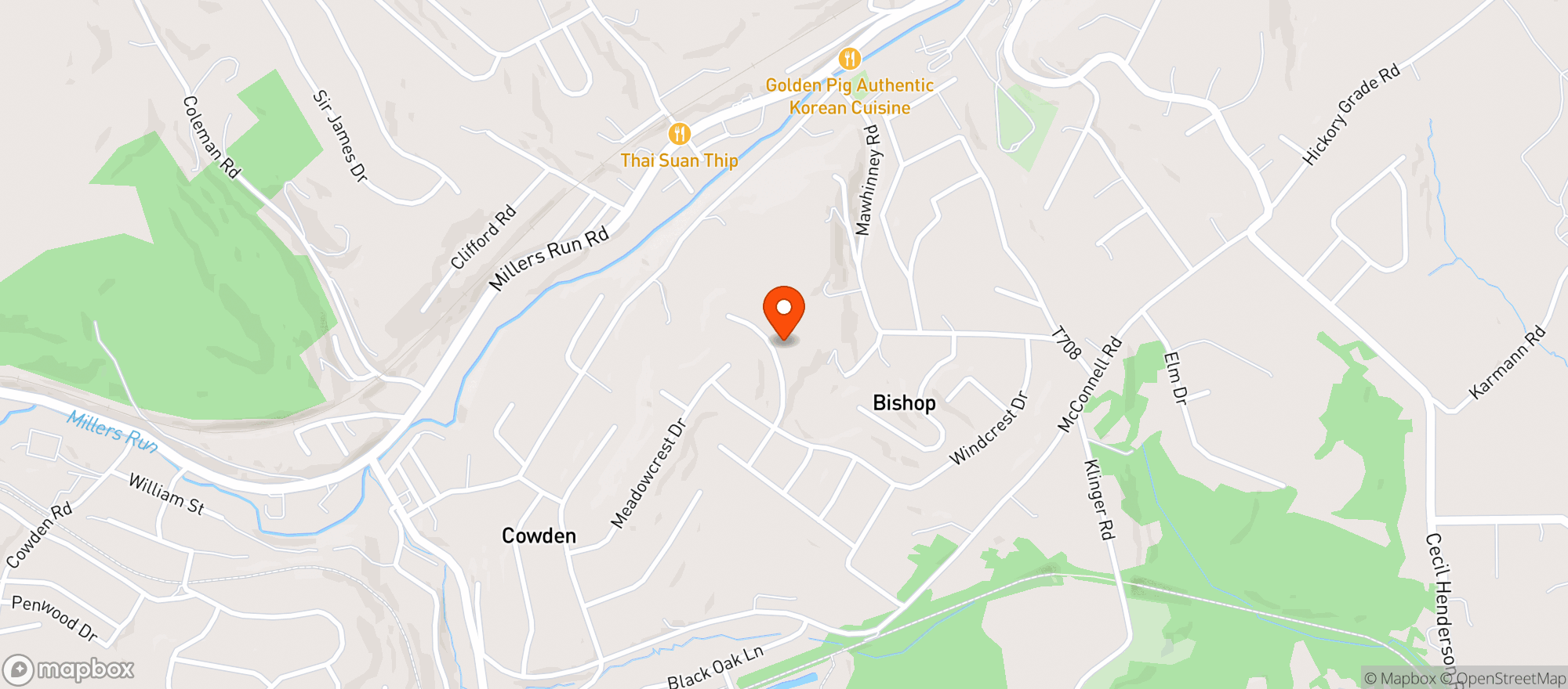 Map showing CECIL BEER STOP