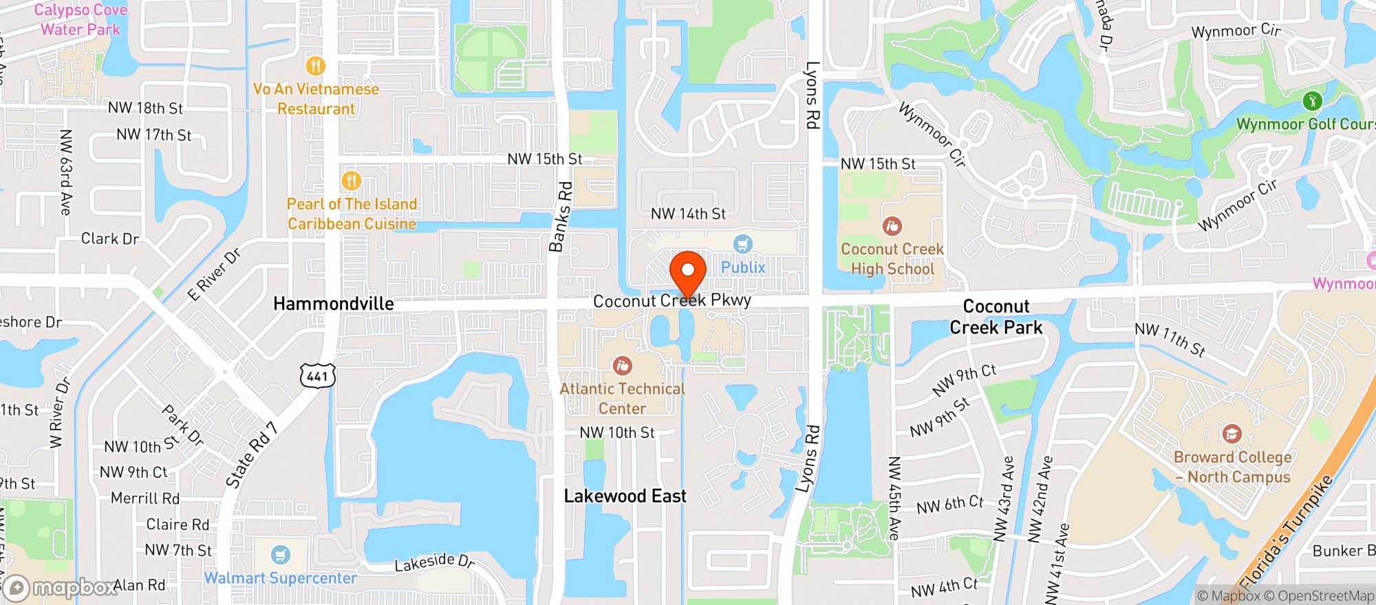 Map showing PUBLIX