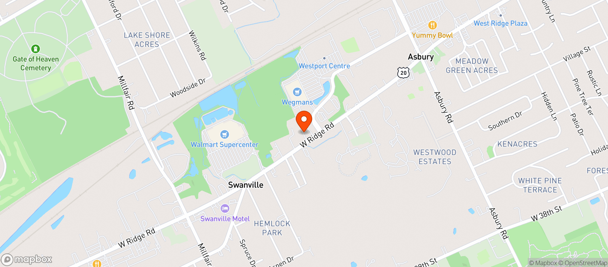 Map showing Wegmans