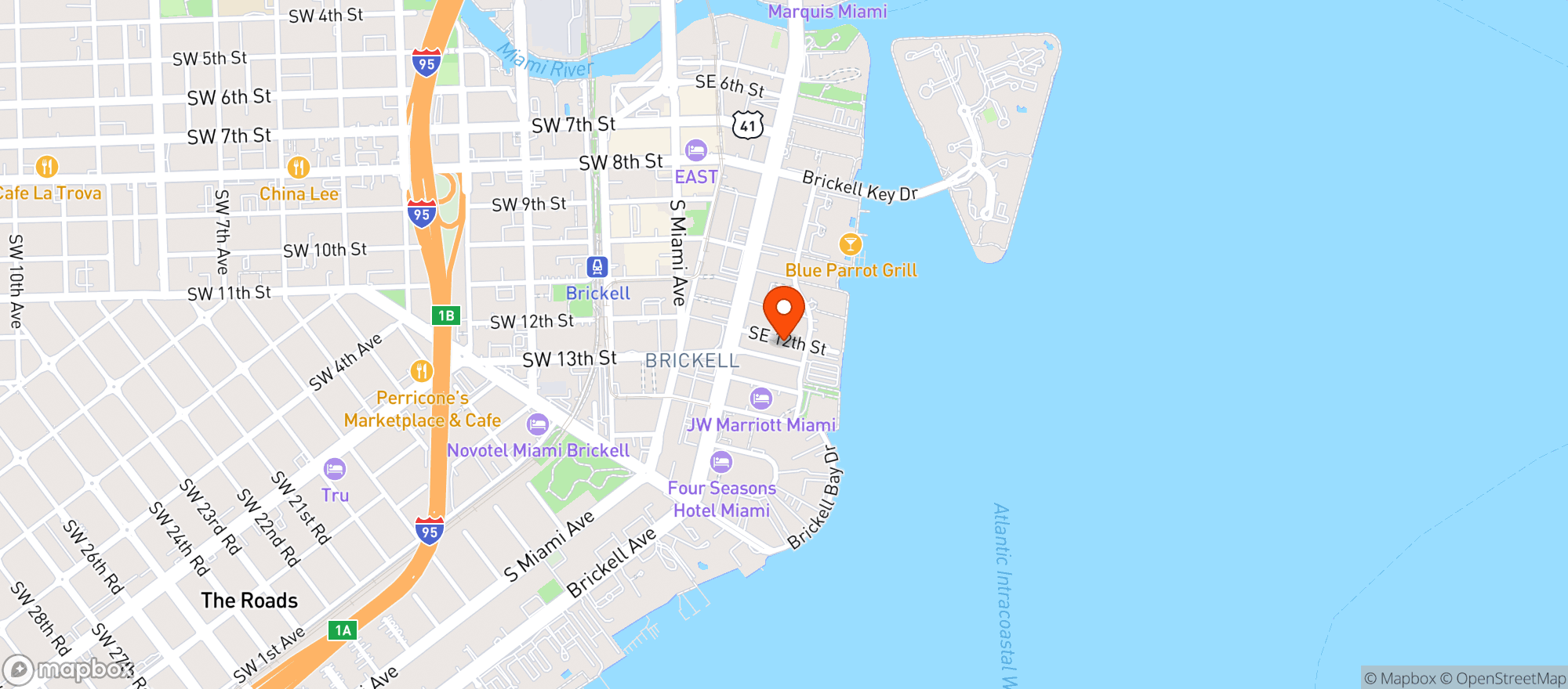 Map showing AFICIONADOS LIQUOR STORE & MIXOLOGY BAR