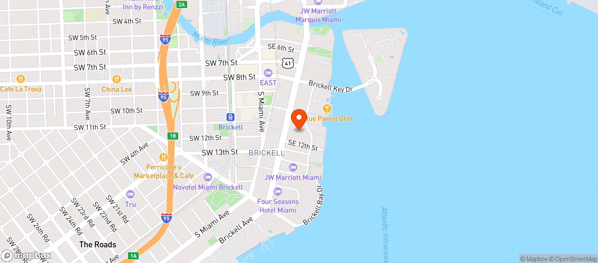 Map showing Hyatt Centric