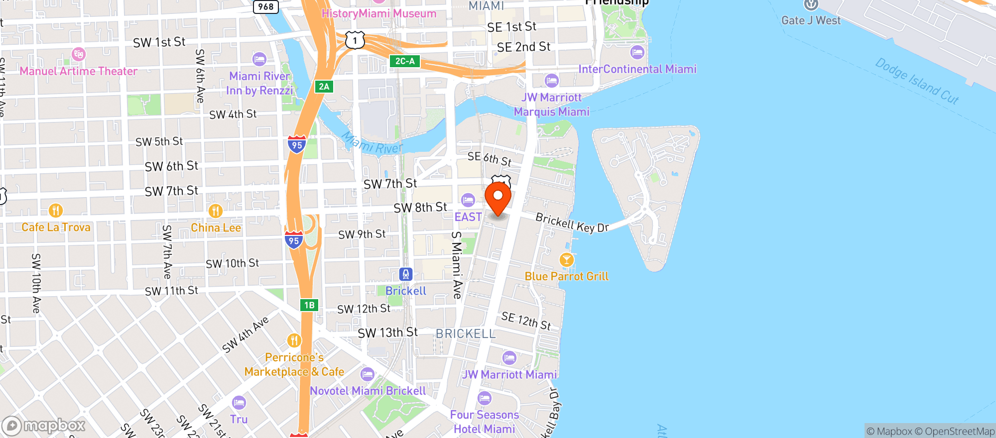 Map showing Amazonico Miami
