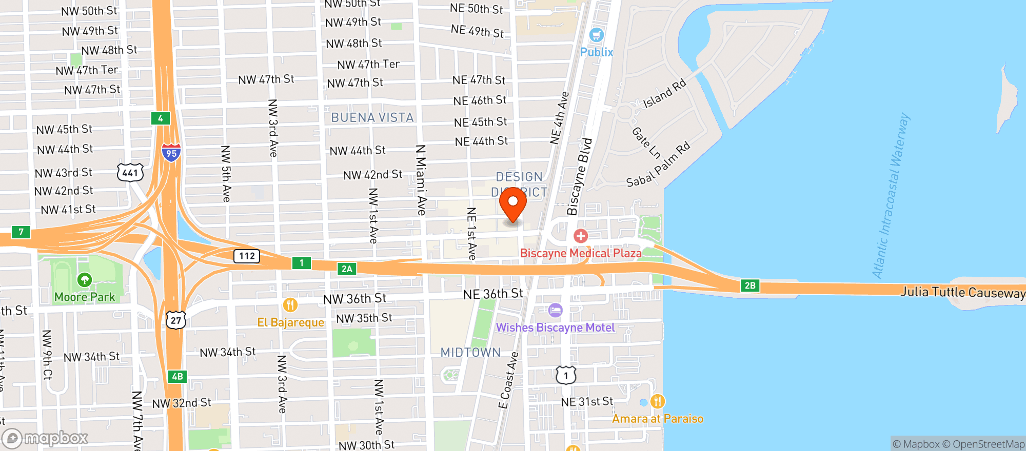 Map showing Cote Korean Steakhouse